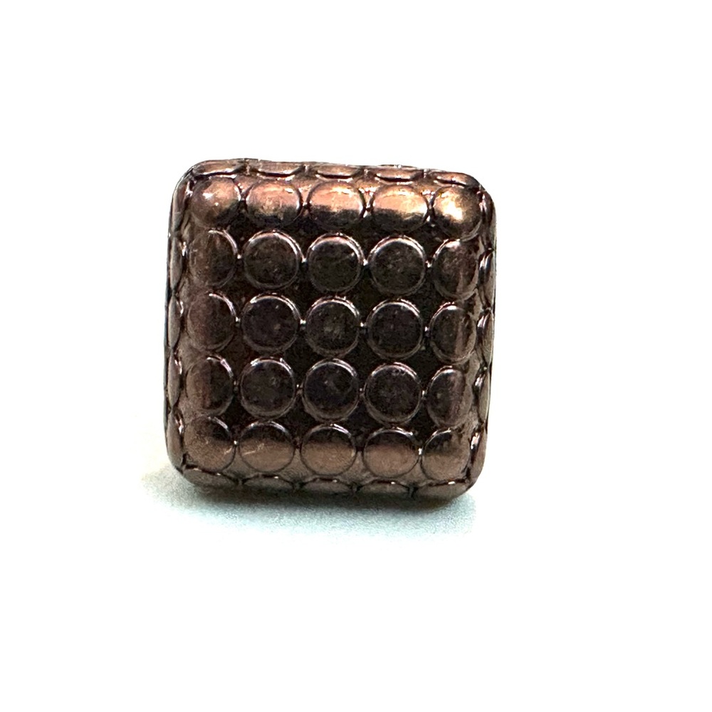 Elegant Coppery Purple Textured Statement Ring with a Slight Stretch